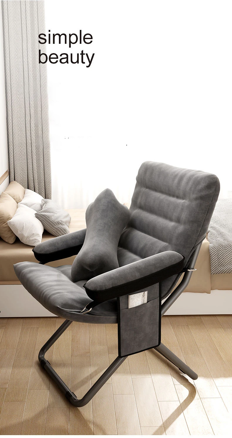 Description Picture 2 of itemOffice Computer Foldable Chair Home Comfortable Long-Sitting Lazy Sofa Chair Backrest Dormitory Student Bedroom Balcony Seat