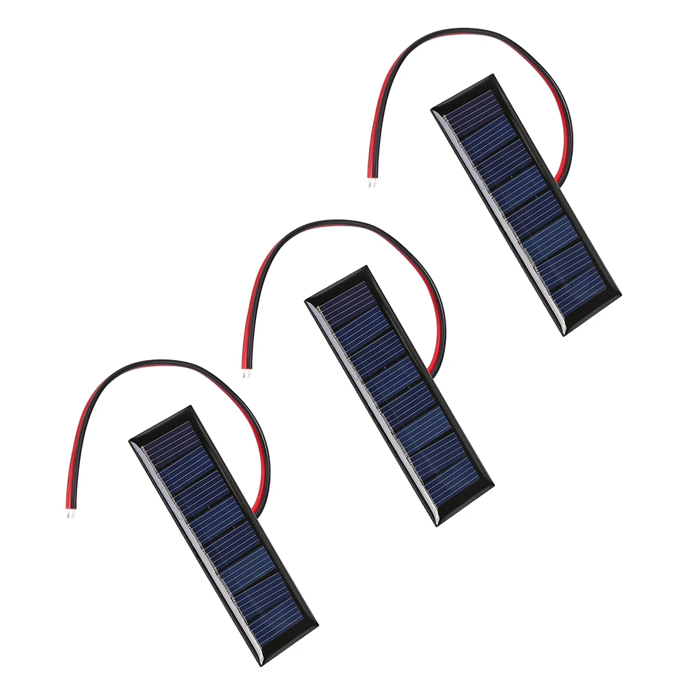 Portable Solar Panel 1-3pcs 0.4W 1.5V 4V 0.2W Polysilicon Solar Epoxy Panel with Wire Mini Solar System DIY Module for Battery Cell Charger