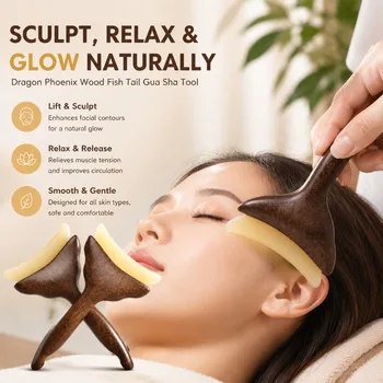 Bastoncino Massaggiante Multifunzionale per Gua Sha Facciale, Penna per Agopuntura e Drenaggio Meridiano, Strumento Portatile per Fisioterapia e Spa