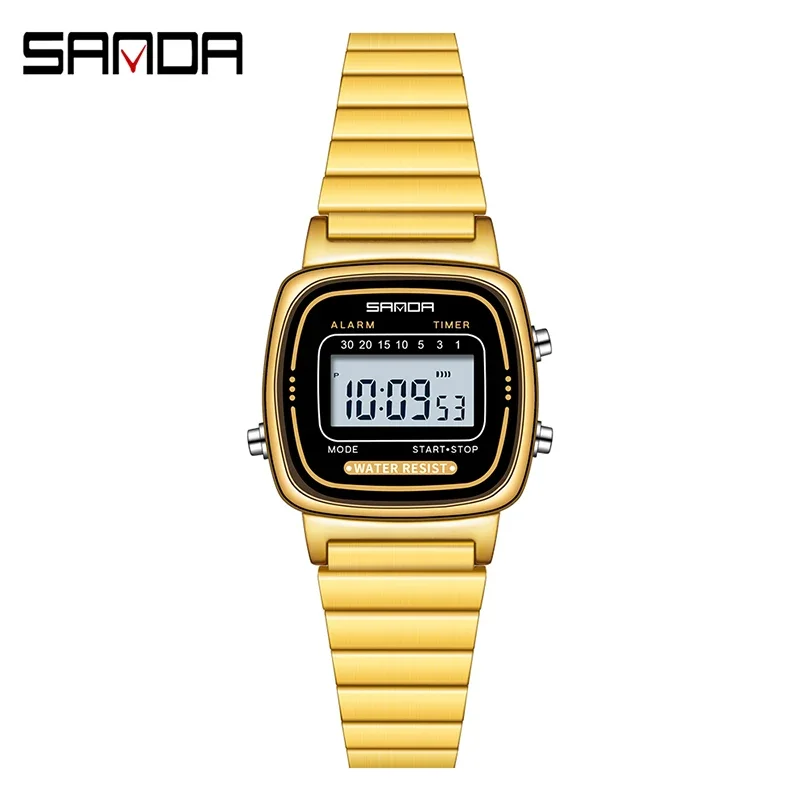 SANDA Elegant Luxury Waterproof LED Sports Watch