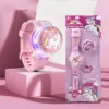 Fashion Creative Gyro Turntable Unicorn Light up Watch Students Watch Colorful Horse Light up Electronic Display 4