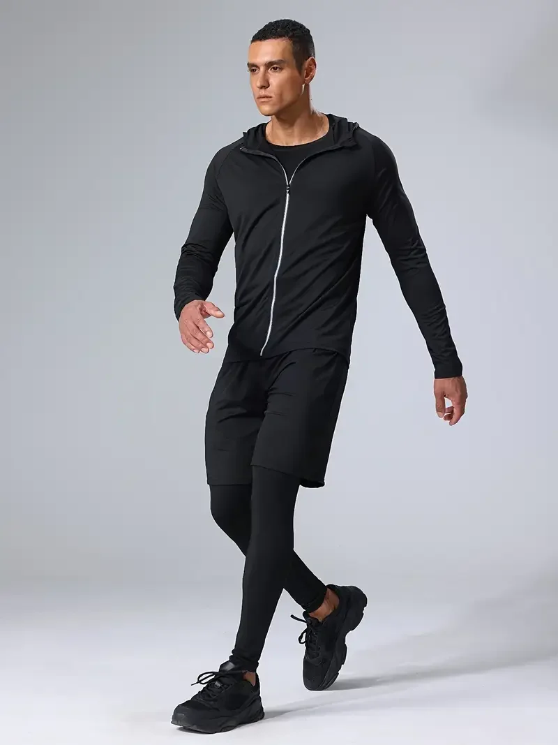 بدلة رياضية متعددة القطع، سويت شيرت برقبة دائرية م...