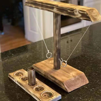 Wooden Ring Toss Table Game 1