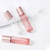 5X 5ml 10ml Rose Pink Color Thick Glass Roll On Essential Oil Empty Perfume Bottle Roller Ball Bottle For Travel Bottle Jars 6