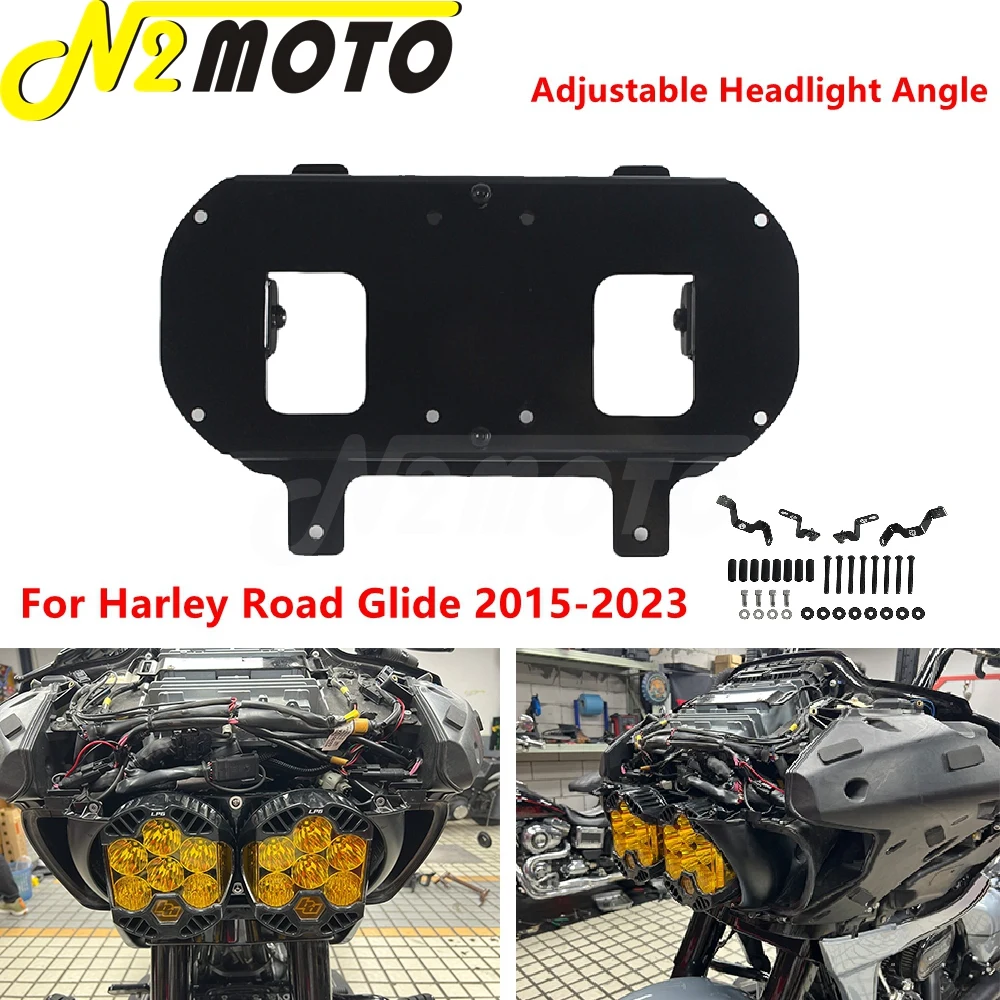 BAJA LP6 LED 조명 헤드 라이트 브래킷 콤보 Harley Touring Road Gilde Limited FLTRK Special FLTRXS ST FLTRXST 2015-2023