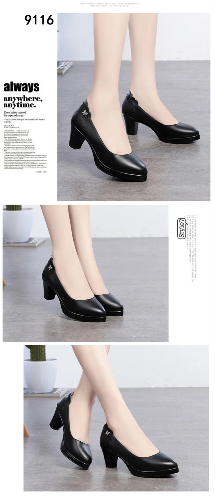 classic black heels AIYUQI Women Shoes High-heel New Genuine Leather Women Formal Shoes Large Size 41 42 43 Platform Women's Office Shoes high heels classic shoes