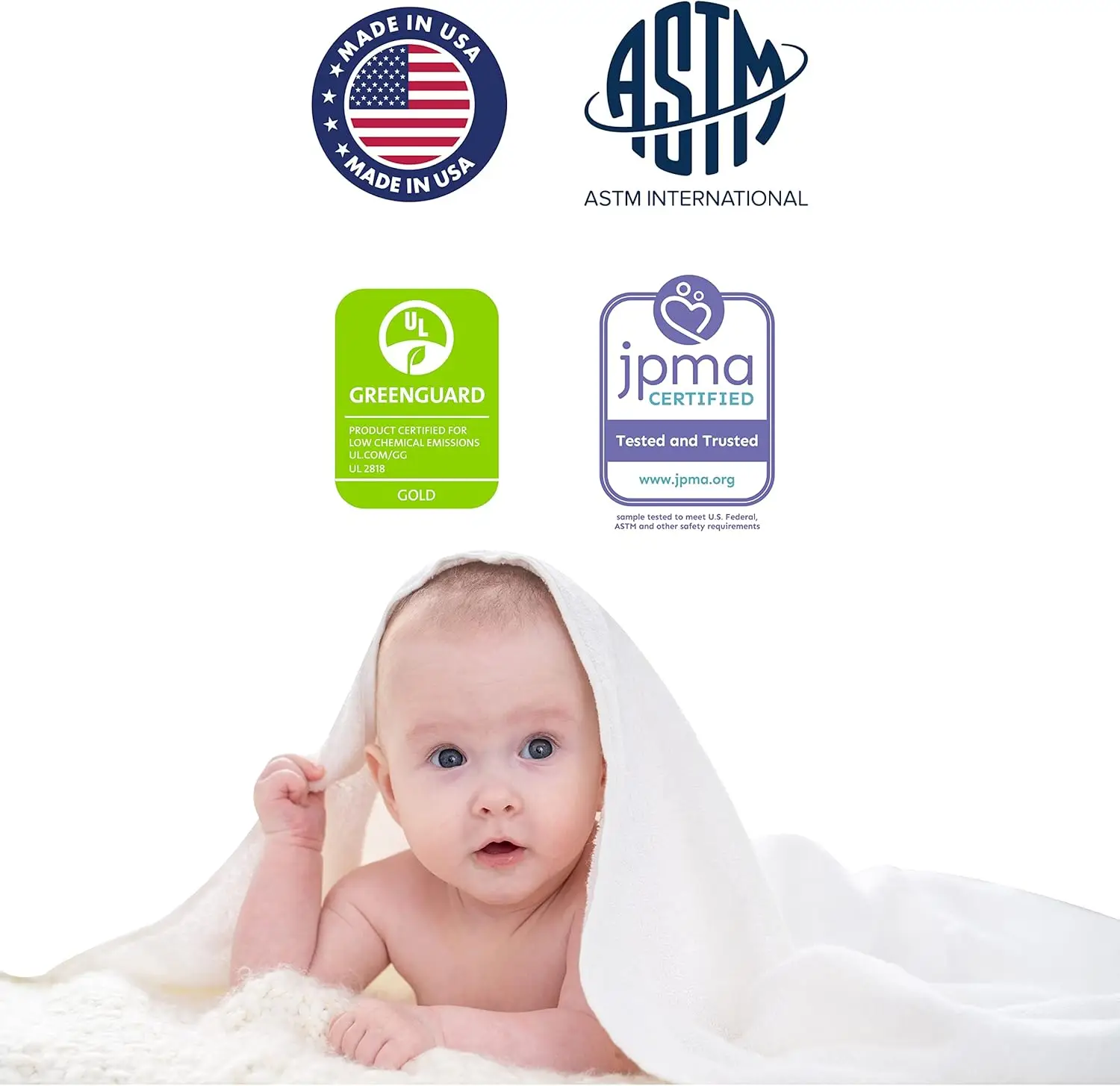 Coil Crib and Toddler Mattress with Waterproof Cover Greenguard Gold & JPMA Certified easy to clean and maintain 6