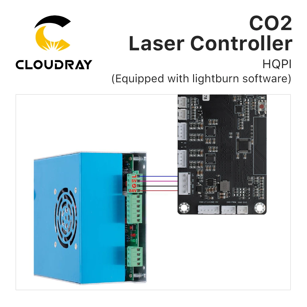 Cloudray CO2 레이저 컨트롤러, HQPI 고정밀, 목재 아크릴 절단 레이저 조각 절단 기계