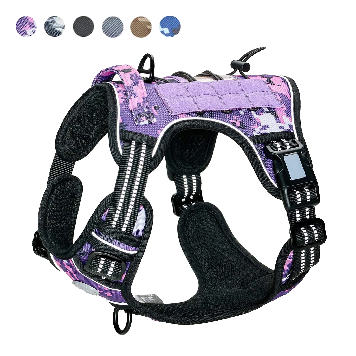 Tactical Dog Harness Adjustable Pet Working Training Military Service Vest Reflective Dog Harness For Small Medium Big Dogs dog collars golden retriever	