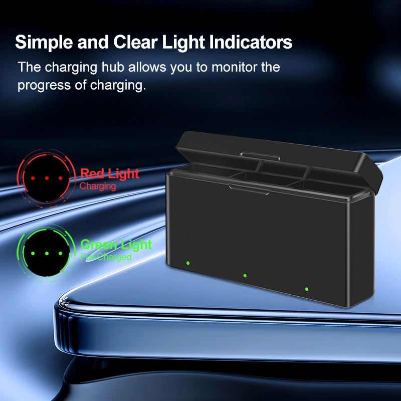 DJI Osmo Action camera with mounted battery on a table
