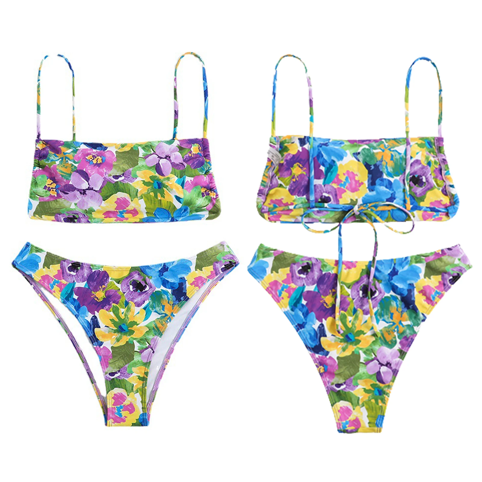 

Women's Bra and Panty Bikini Set Skin-friendly Comfortable Bikini Swimsuit for Young Ladies Teen Girls Wear