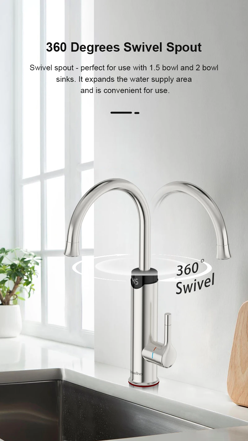 água instantâneo, aquecedor de aço inoxidável