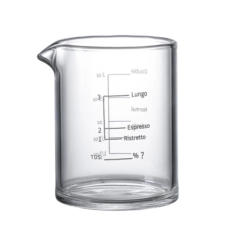1PCS Coffee Mugs with Spout Measuring Cups Glass Mugs Transparent Milk Cups Borosilicate Graduated Glasses
