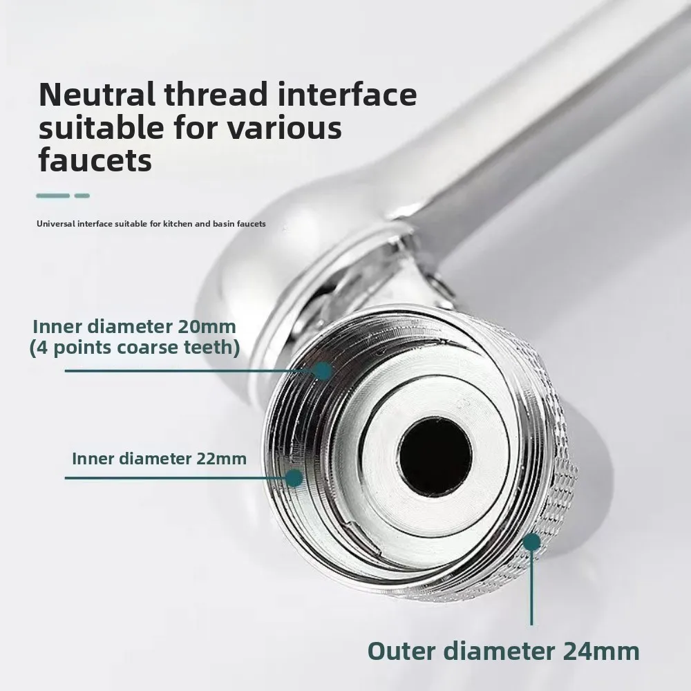 Universal Swivel Faucet Extender Attachment With Air Mixer Bubble Nozzle 22 24mm Adapter For Wash Basin Kitchen Sink 5