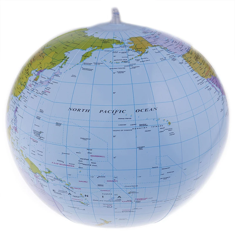 40 Cm Inflatable World Globe Teach Education Geography Map Toy Kid Beach Ball Geography Toy Nice Educational Toys for Students english world globe