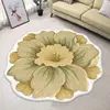 Decorative Modern Round Flower Carpet Living Room  Area Rugs Bedroom Bedside Computer Chair Rug Absorbent Anti-slip Bath Mat 2