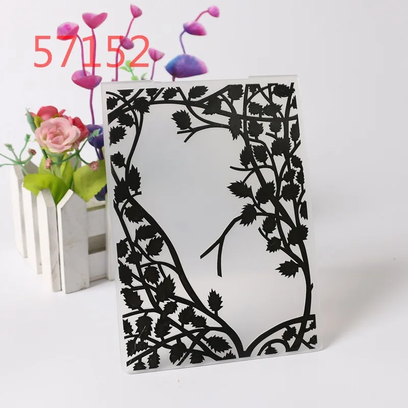 15x10cm 3D Embossing Folder Transparent Embossing Plastic Plates Design DIY Paper Cutting Dies Scrapbooking Gift Card