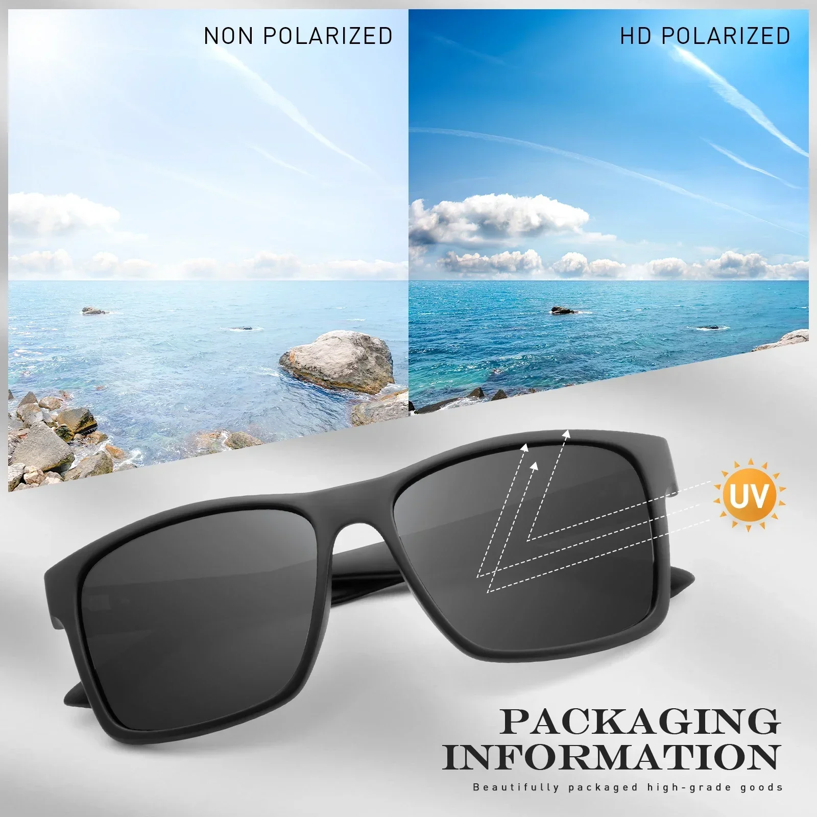 Kapvoe Hiking Eyewear Polarized Fishing Sunglasses for Men Fashion Luxury Driving Shades Cycling Glasses Golf Bike Goggles