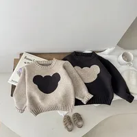 Autumn And Spring Newborn Infant Baby Boys And Girls Sweater Knitted Cotton Long Sleeved T-shirt Soft Fashion Baby Clothing 1