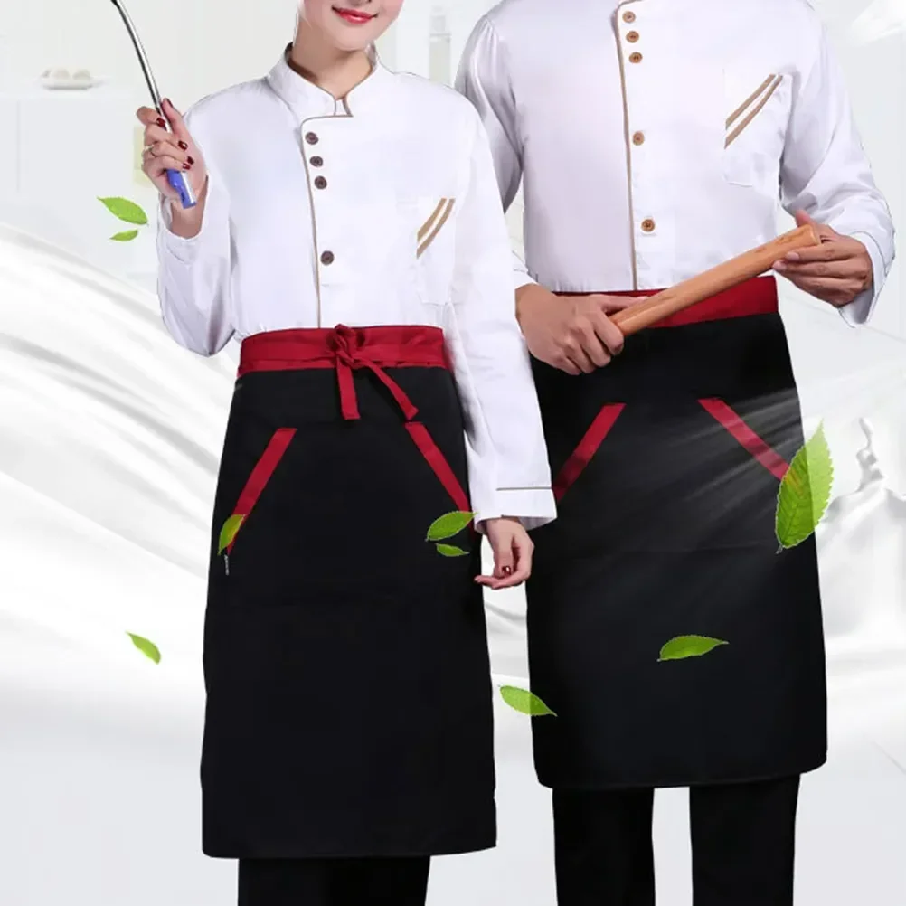 

Unisex Menuniform Chef Jackets Clothing Kitchen Costume Clothes Jacket Black Coat Sleevewomen Sushi Catering Cook Coats White