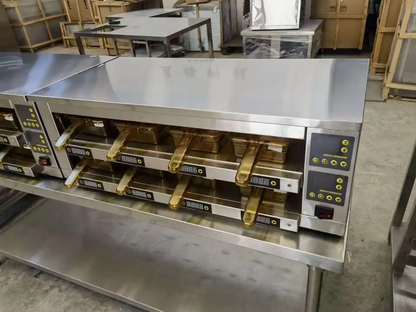 Commercial Fast Food Hamburger Fried Chicken Hot Food Desktop Drawer Heating Cabinet Open Heating Cabinet
