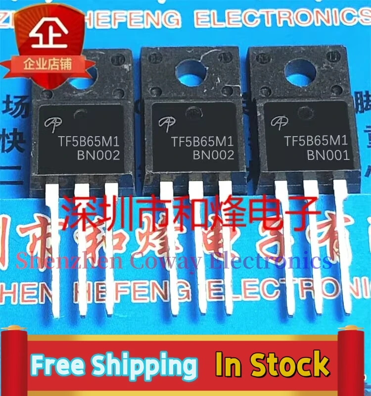 

10PCS-30PCS TF5B65M1 AOTF5B65M1 TO-220F MOS 650V 5A In Stock Fast Shipping