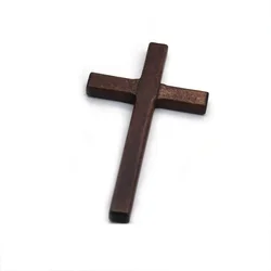 Elegant Two - Toned Wooden Hanging Crucifix for Home Decoration - 12cm (Brown)