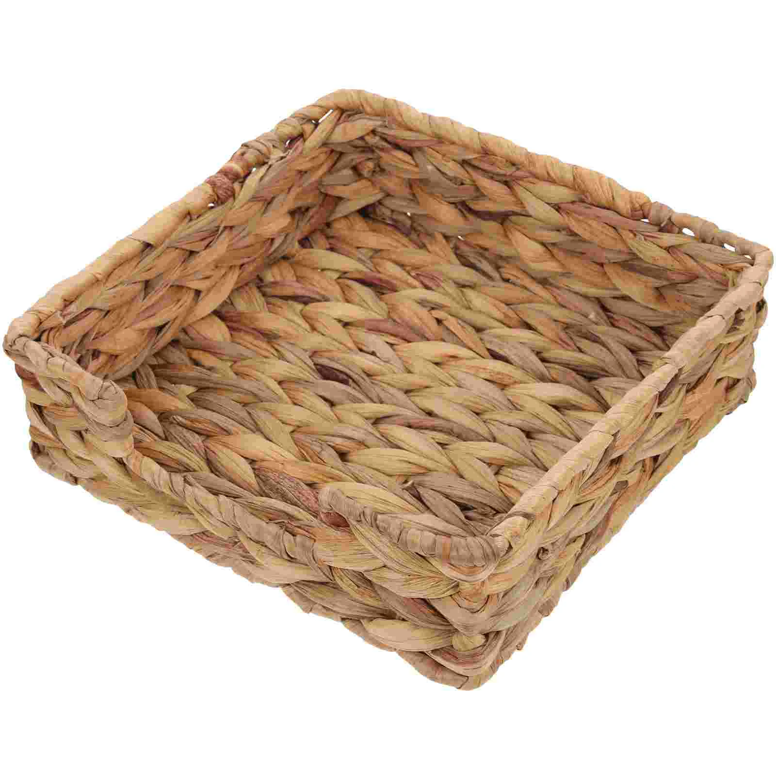 

Natural Household Storage Basket Woven Tabletop Serving Basket Decorative Tissue Basket