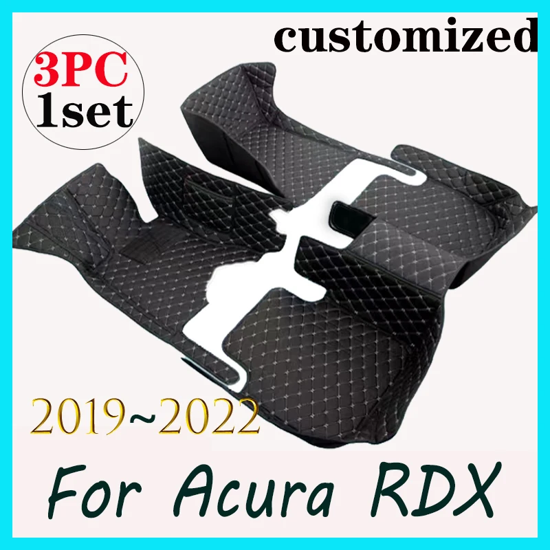 

Car Mats For Acura RDX TC1 2 MK3 2019~2022 2020 2021 Durable Rugs Set Carpet Leather Floor Mat Waterproof Pad Car Accessories