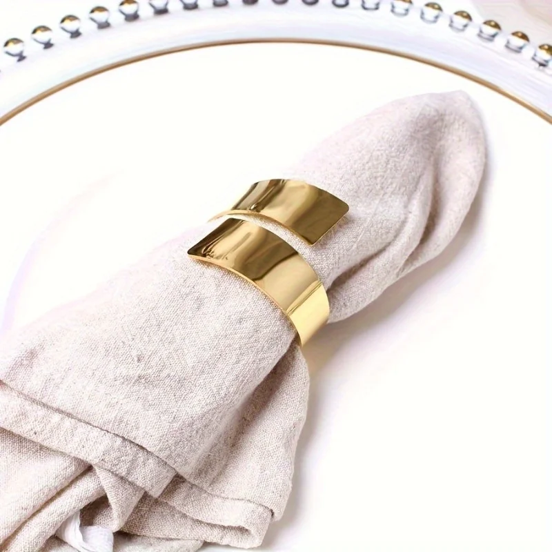 1pc Thread Cast Iron Napkin Link Day Party Birthday Party Table Bench Decoration Napkin Ring for Restaurants/cafes