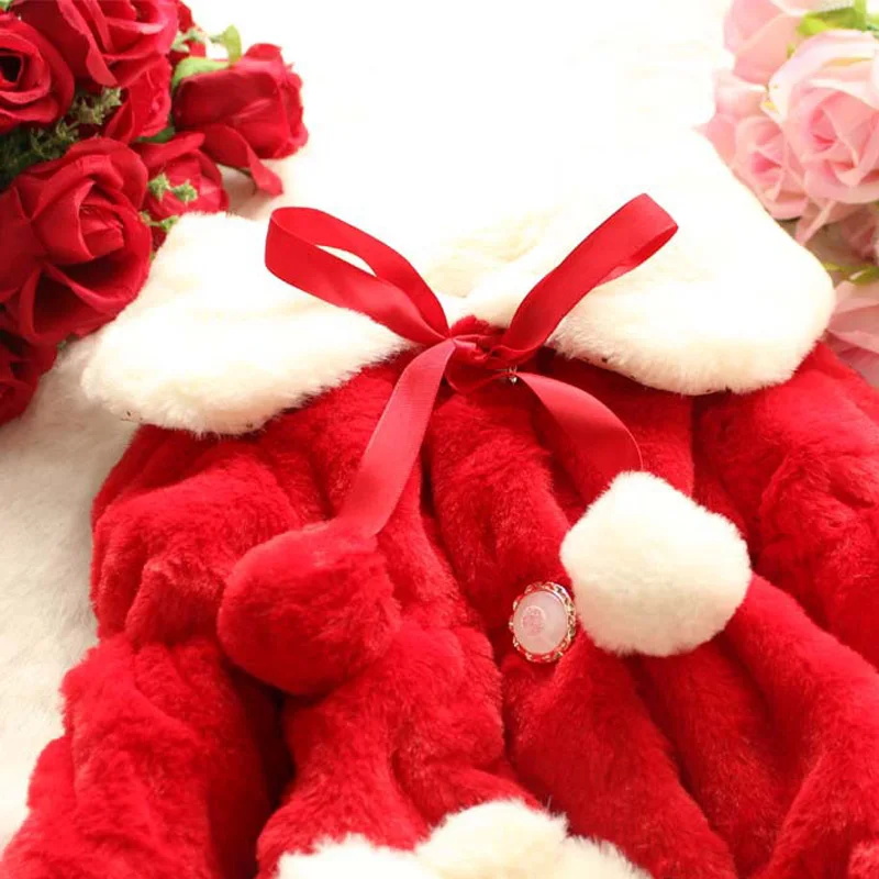 Girl's New Winter Coat With Fashionable Three-Dimensional Large Flower Lapel Long Sleeved Warm Woolen Sweater Children Jacket Womens Jacket