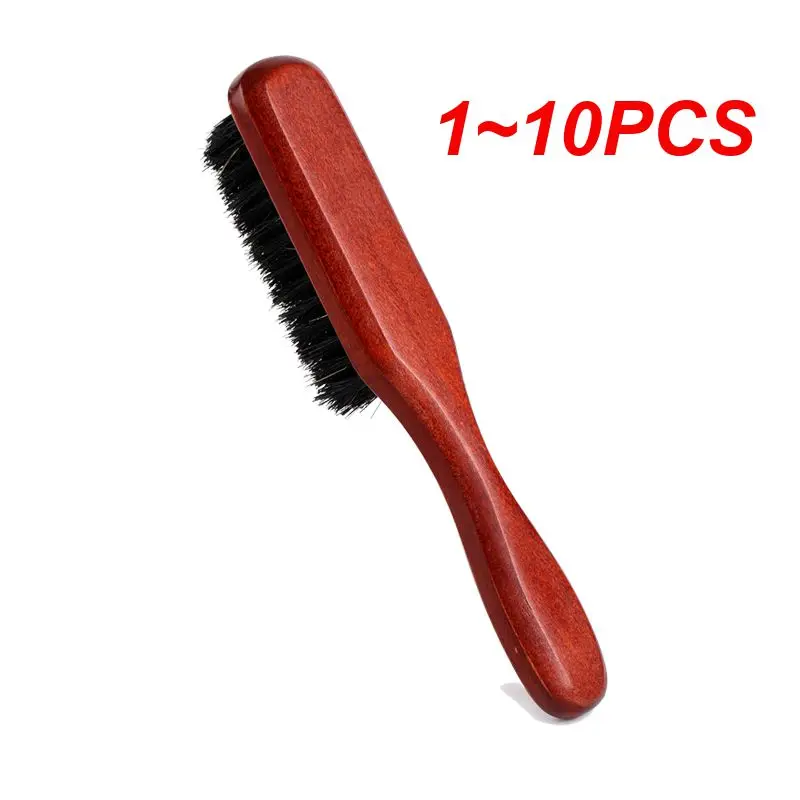 

1~10PCS Beard Combs Beech Wood Pure Beard Brush Long Handle Beard Care Brush Beard Tool Smooth The Beard And Hair Reduce Knots