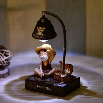 One Piece Luffy 3D LED Night Light, Anime Desktop Lamp for Study Office Decor - Cool Birthday Christmas Gift for Fans Men Women 1