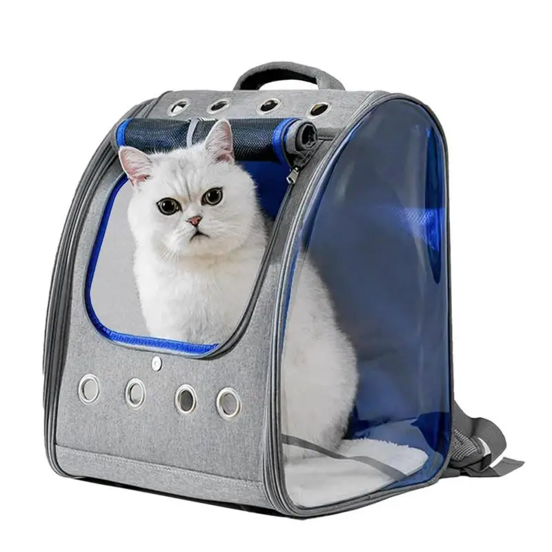 

Cat Backpack Dog Carrier Backpacks Pet Outing Bag With 8 Hole Ventilation Carry Handle Transparent Cabin For Cat And Dog