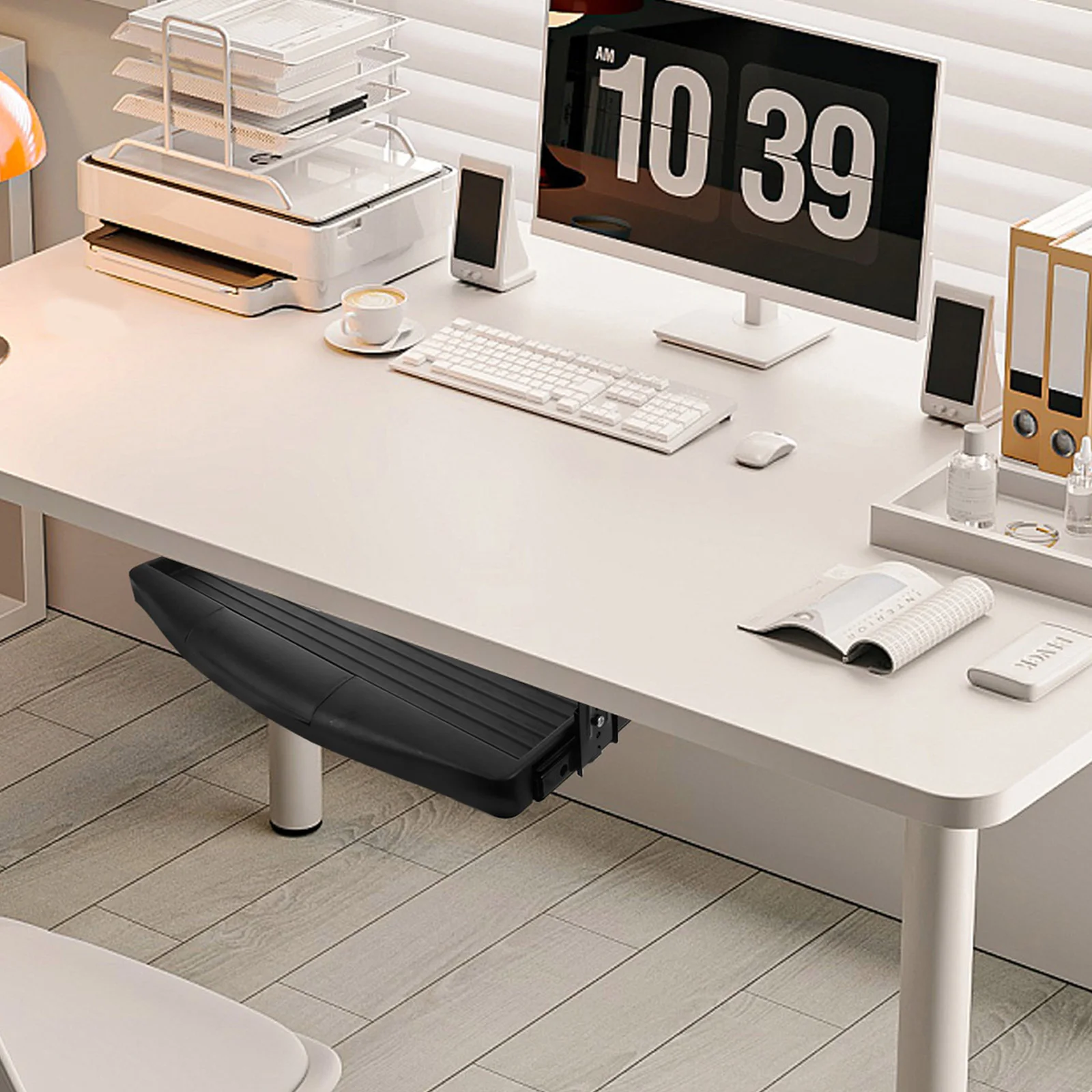 Keyboard Tray Drawer Type Keyboard Holder Slide Out Keyboard Storage Plate Under Desk Tray Computer Desk ganizer Furniture - Image 5