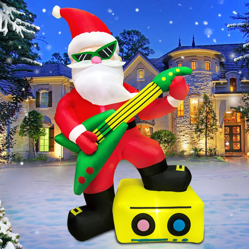 

Hot Santa Claus Merry Christmas Tree Arch Sleigh Home Outdoor Inflatable Decoration Cosplay Prop New Year Party Decor Gifts