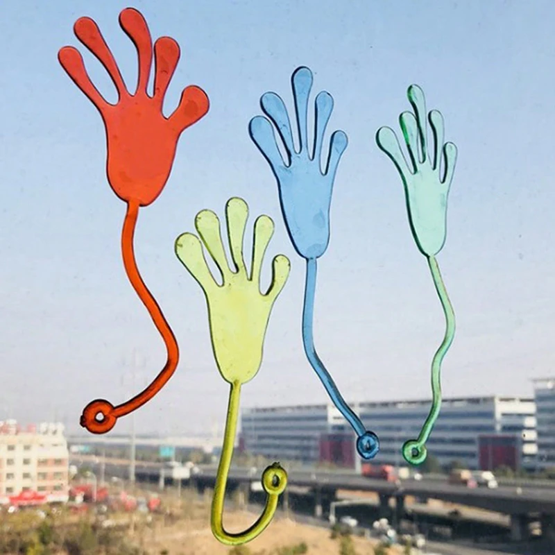 10/20/50/100PCS Kids Funny Sticky Hand Toys Elastic Sticky Squishy Slap Palm Toy Novelty Gift Party Favors Supplies sticky hands toys,party toys,toy gift filler