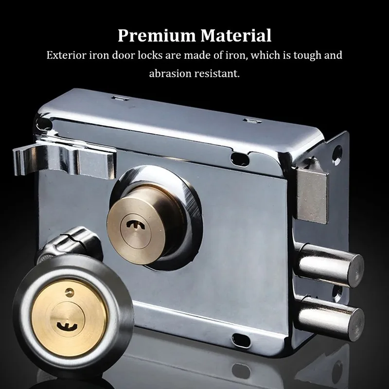 Enhanced Antique Padlock - Heavy-Duty Smooth Lock with Key, Universal Front Door Hardware