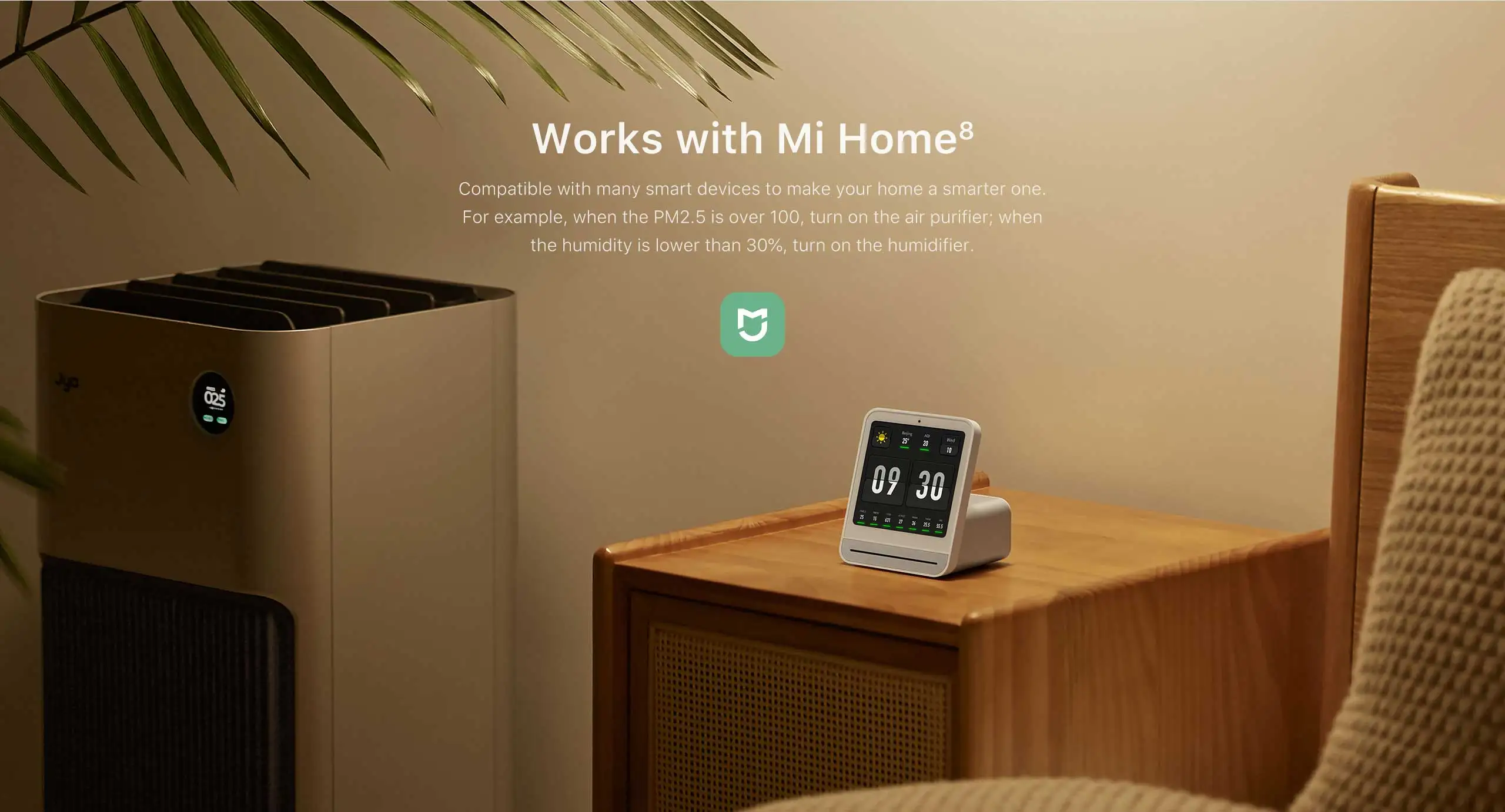 Original Air Monitor 2 Smart Home Touch Screen Control Temperature Humidity Sen