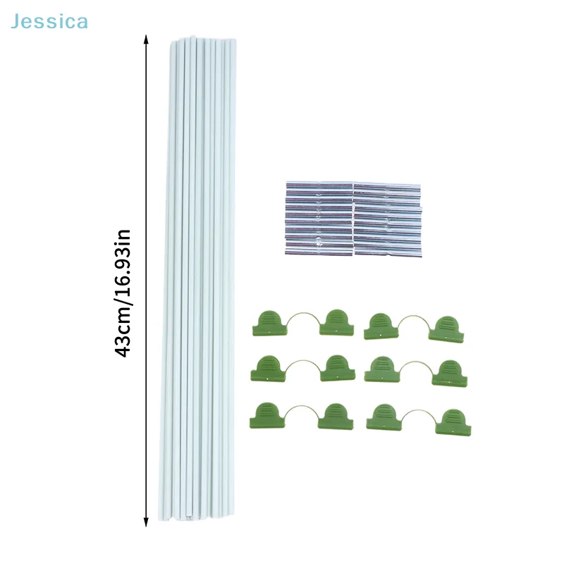 &hearts;Garden Plant Support Clips Set-Reusable Plastic Vine Clamps with Wire Stakes for Tomato, Cucumber & Climbing Plants