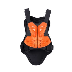 Adult Motorcycle Motocross Riding Armor Vest - PE Hard Shell Shock - Resistant Chest and Spine Protector - M (Orange)