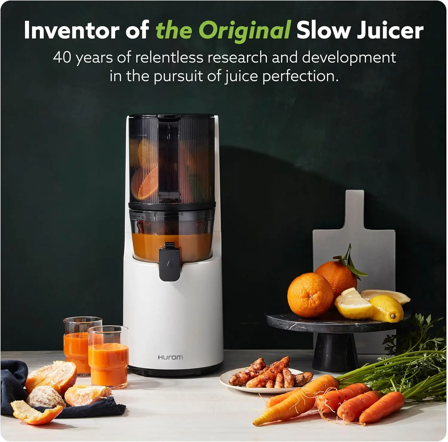 H-200 Electronic Slow Juicer Machine (Silver) - Self Feeding w Big Mouth Hopper to Fit Whole Fruits & Vegetables - Healthy 2