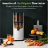 H-200 Electronic Slow Juicer Machine (Silver) - Self Feeding w Big Mouth Hopper to Fit Whole Fruits & Vegetables - Healthy 2