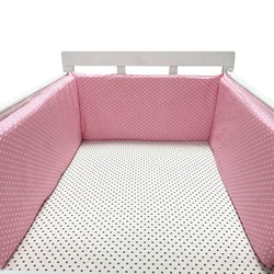 Nordic Stars Baby Bed Thick Bumper Cushion with Zipper Design, One - Piece Protector Pillow (FDDD)