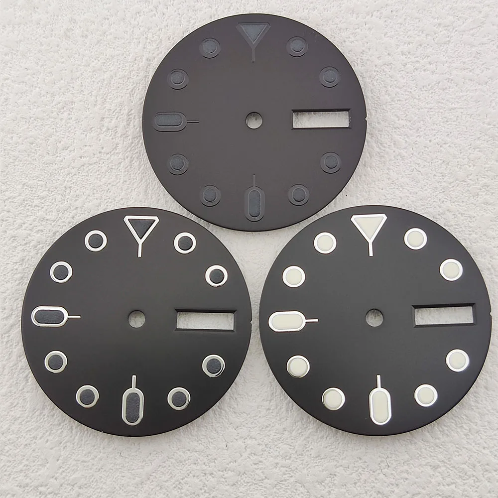 NH36 dial 28.55mm green Luminous blue Luminous suitable for NH35/NH36 movement watch parts
