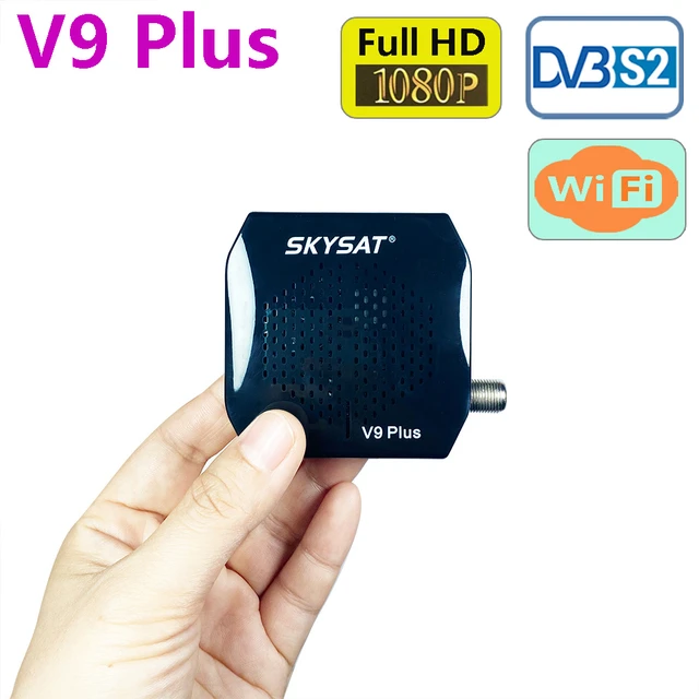 SKYSAT-Récepteur satellite V9 Plus HD, Super Mini DVBS2, prise en charge  CS, WiFi, 3G, PVR, V9 +