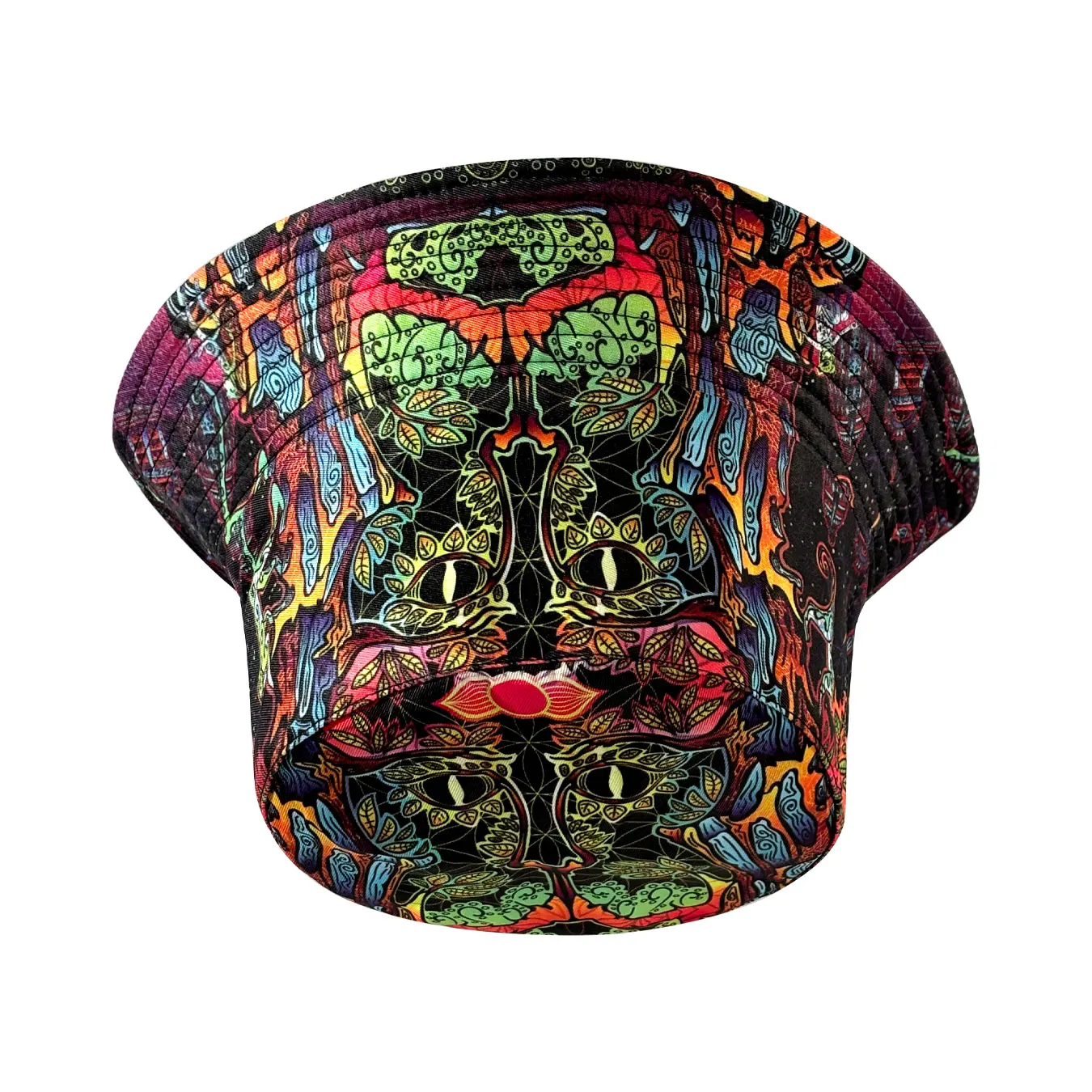 Flowerpower Peace Bike Retro Punk Hippie Fischerhut, beidseitig tragbar, künstlerisches Poster-Design, auffälliger Bucket Hat, beidseitig bedruckter Bucket Hat, Unisex-Modeaccessoire für Outdoor-Sport und Freizeit, geeignet für Festivals, Partys und Abenteuer. – Detail 17