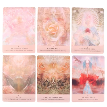 44-Card Deck The Rose Oracle Cards Dreamy Romantic Beautiful Design Pattern For Friends Holiday Gift Board Game Child Toys 1