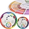 1Pcs 12 Color Paper Card Tattoo Color Wheel Circle Chromatic Eyebrow Tattoos Design Nails Professional Pigment Makeup Supplies 1