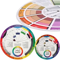 1Pcs 12 Color Paper Card Tattoo Color Wheel Circle Chromatic Eyebrow Tattoos Design Nails Professional Pigment Makeup Supplies 1